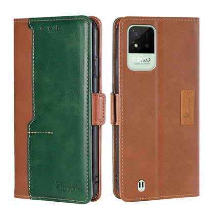 Contrast Color Side Buckle Leather Phone Case, For OPPO Realme GT Neo3, For OPPO Realme GT2 Pro, For OPPO Realme Narzo 50i