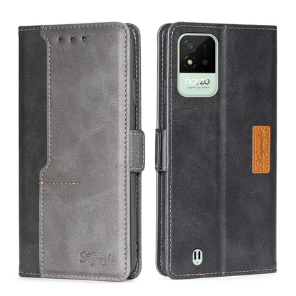 Contrast Color Side Buckle Leather Phone Case, For OPPO Realme GT Neo3, For OPPO Realme GT2 Pro, For OPPO Realme Narzo 50i