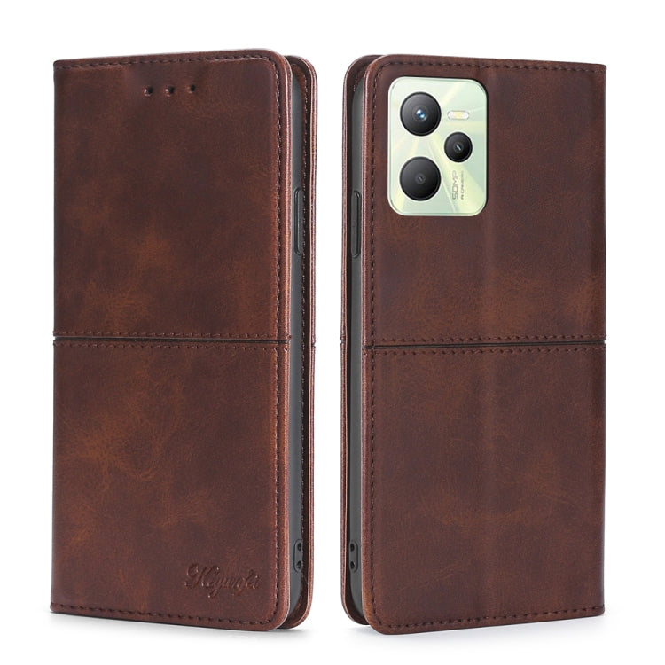 Cow Texture Magnetic Horizontal Flip Leather Phone Case, For OPPO Realme 9 Pro, For OPPO Realme 9 Pro+, For OPPO Realme 9i/A36 4G/A96 4G/K10 4G/A76 4G, For OPPO Realme C35