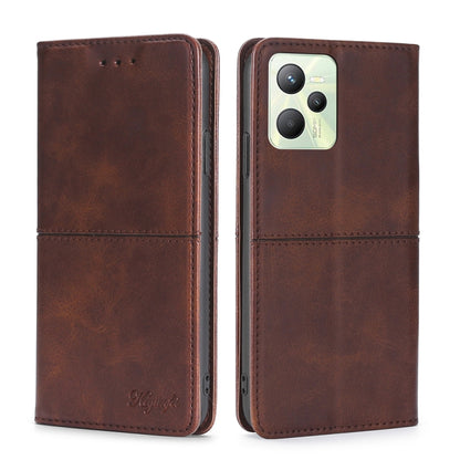 Cow Texture Magnetic Horizontal Flip Leather Phone Case, For OPPO Realme 9 Pro, For OPPO Realme 9 Pro+, For OPPO Realme 9i/A36 4G/A96 4G/K10 4G/A76 4G, For OPPO Realme C35