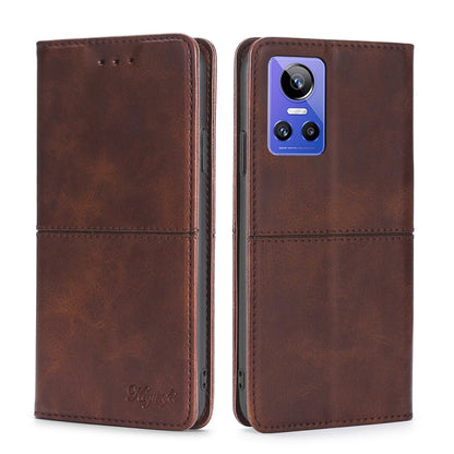 Cow Texture Magnetic Horizontal Flip Leather Phone Case, For OPPO Realme GT Neo3, For OPPO Realme GT2 Pro, For OPPO Realme Narzo 50i