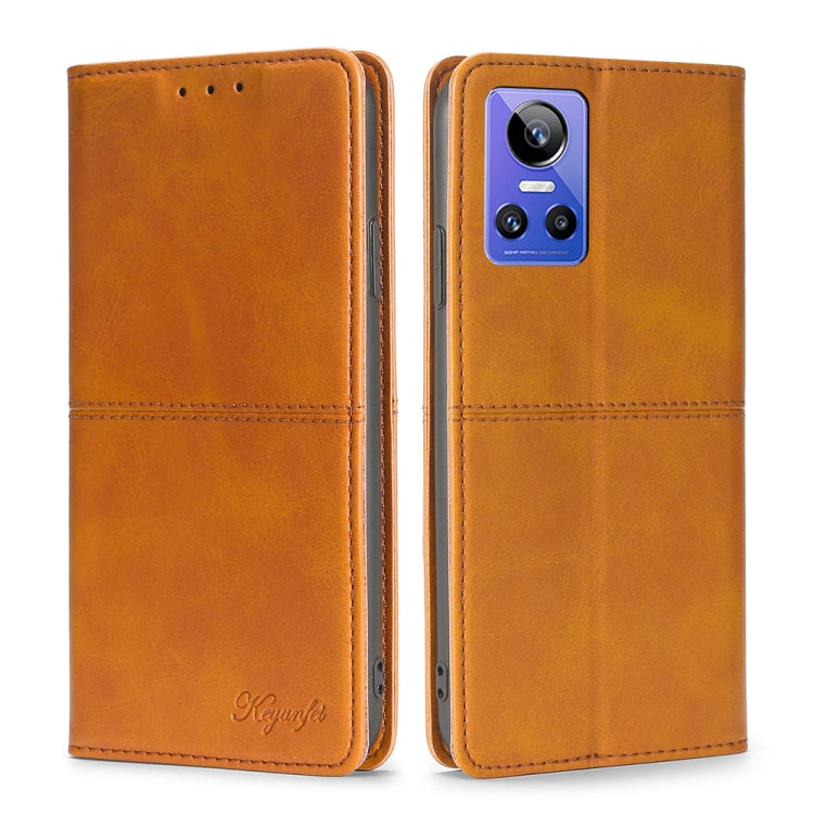 Cow Texture Magnetic Horizontal Flip Leather Phone Case, For OPPO Realme GT Neo3, For OPPO Realme GT2 Pro, For OPPO Realme Narzo 50i