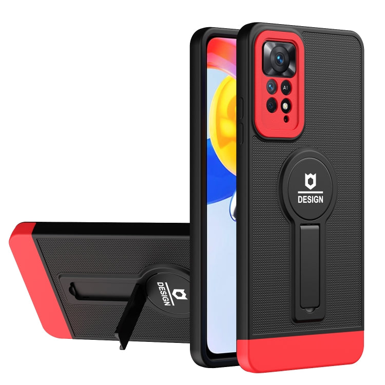 Small Tail Holder TPU+PC Phone Case, For Xiaomi Poco X3 / X3 Pro, For Xiaomi Redmi Note 10 4G / Note 10S, For Xiaomi Redmi Note 10 Pro 4G, For Xiaomi Redmi Note 11 4G 2022 / Note 11S, For Xiaomi Redmi Note 11 Pro 2022 4G / 5G