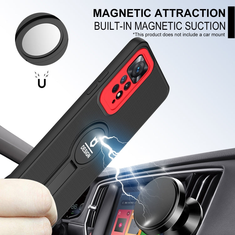Small Tail Holder TPU+PC Phone Case, For Xiaomi Poco X3 / X3 Pro, For Xiaomi Redmi Note 10 4G / Note 10S, For Xiaomi Redmi Note 10 Pro 4G, For Xiaomi Redmi Note 11 4G 2022 / Note 11S, For Xiaomi Redmi Note 11 Pro 2022 4G / 5G