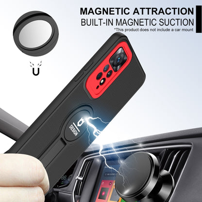 Small Tail Holder TPU+PC Phone Case, For Xiaomi Poco X3 / X3 Pro, For Xiaomi Redmi Note 10 4G / Note 10S, For Xiaomi Redmi Note 10 Pro 4G, For Xiaomi Redmi Note 11 4G 2022 / Note 11S, For Xiaomi Redmi Note 11 Pro 2022 4G / 5G