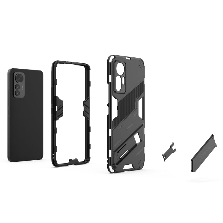 Punk Armor PC + TPU Phone Case with Holder, For Xiaomi 12 Lite