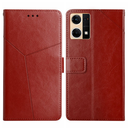 Y Stitching Horizontal Flip Leather Phone Case, For Motorola Moto G52J 5G, For Motorola Moto G71S, For OPPO Realme Narzo 50 4G, For OPPO Reno7 4G