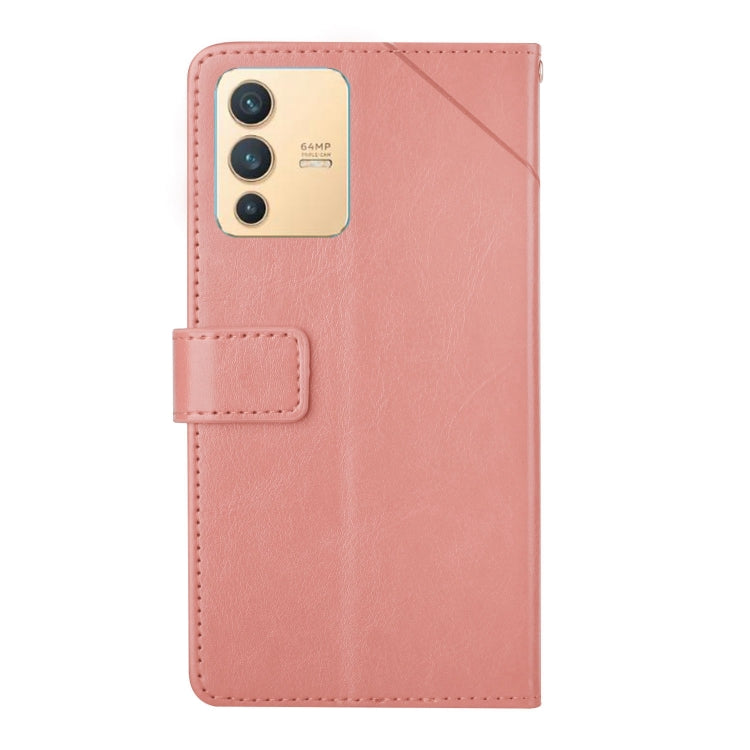 Y Stitching Horizontal Flip Leather Phone Case, For vivo V23 5G