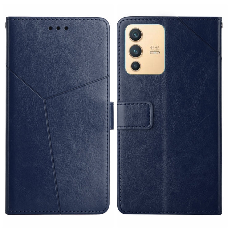 Y Stitching Horizontal Flip Leather Phone Case, For vivo V23 5G