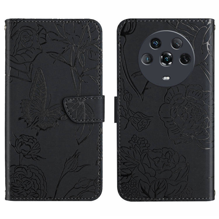 Skin Feel Butterfly Peony Embossed Leather Phone Case, For Honor Magic4, For Honor Magic4 Pro, For Motorola Moto G42, For Motorola Moto G62 5G