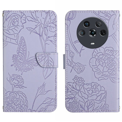 Skin Feel Butterfly Peony Embossed Leather Phone Case, For Honor Magic4, For Honor Magic4 Pro, For Motorola Moto G42, For Motorola Moto G62 5G