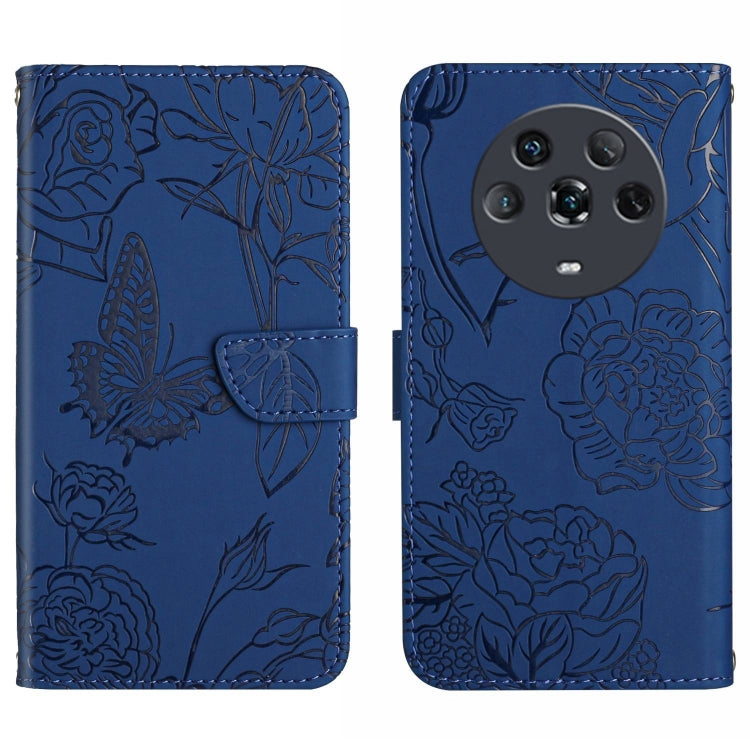 Skin Feel Butterfly Peony Embossed Leather Phone Case, For Honor Magic4, For Honor Magic4 Pro, For Motorola Moto G42, For Motorola Moto G62 5G