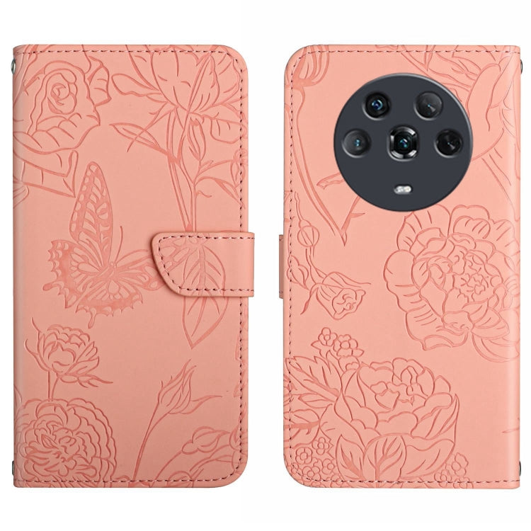 Skin Feel Butterfly Peony Embossed Leather Phone Case, For Honor Magic4, For Honor Magic4 Pro, For Motorola Moto G42, For Motorola Moto G62 5G