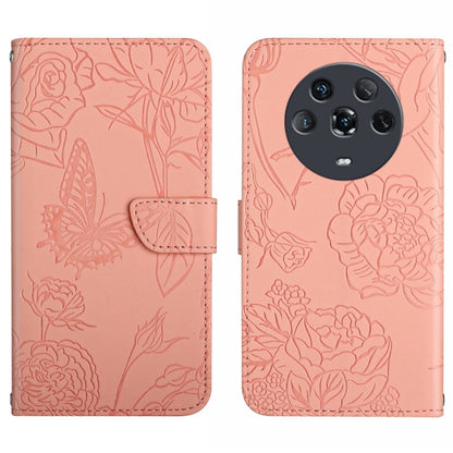 Skin Feel Butterfly Peony Embossed Leather Phone Case, For Honor Magic4, For Honor Magic4 Pro, For Motorola Moto G42, For Motorola Moto G62 5G