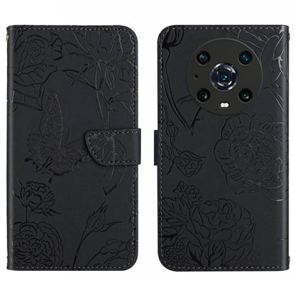 Skin Feel Butterfly Peony Embossed Leather Phone Case, For Honor Magic4, For Honor Magic4 Pro, For Motorola Moto G42, For Motorola Moto G62 5G