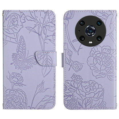 Skin Feel Butterfly Peony Embossed Leather Phone Case, For Honor Magic4, For Honor Magic4 Pro, For Motorola Moto G42, For Motorola Moto G62 5G