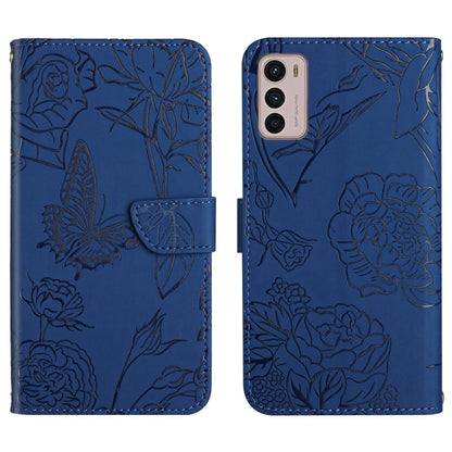 Skin Feel Butterfly Peony Embossed Leather Phone Case, For Honor Magic4, For Honor Magic4 Pro, For Motorola Moto G42, For Motorola Moto G62 5G
