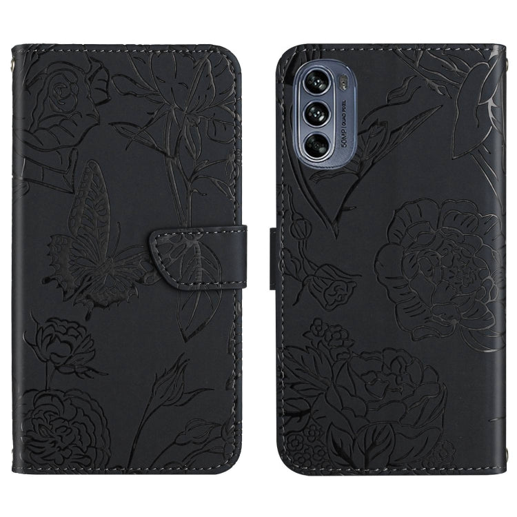 Skin Feel Butterfly Peony Embossed Leather Phone Case, For Honor Magic4, For Honor Magic4 Pro, For Motorola Moto G42, For Motorola Moto G62 5G