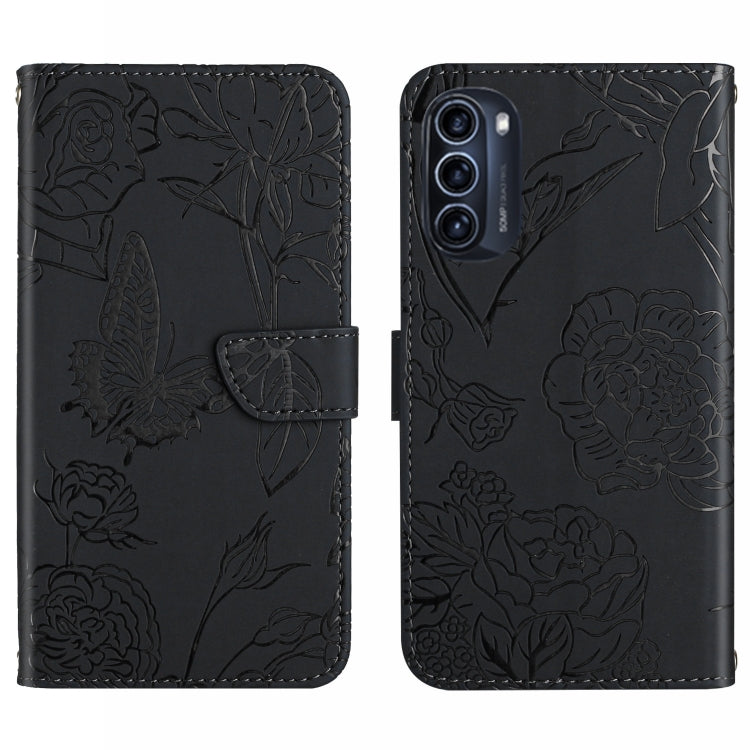 Skin Feel Butterfly Peony Embossed Leather Phone Case, For Motorola Moto G52J 5G, For Motorola Moto G71S, For OPPO Realme Narzo 50 4G, For OPPO Reno7 4G
