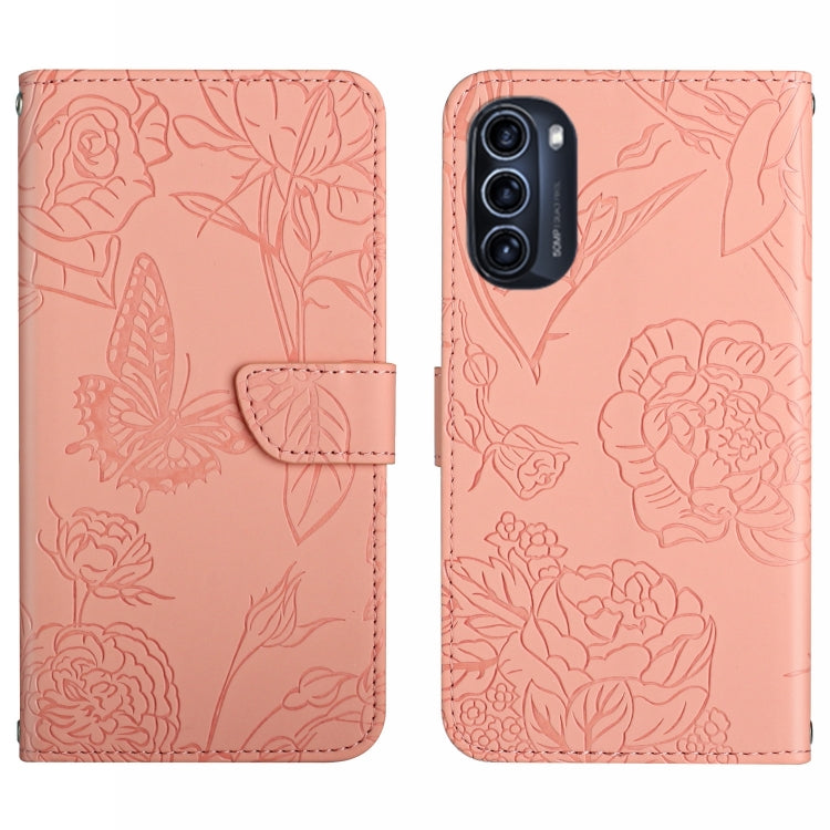 Skin Feel Butterfly Peony Embossed Leather Phone Case, For Motorola Moto G52J 5G, For Motorola Moto G71S, For OPPO Realme Narzo 50 4G, For OPPO Reno7 4G
