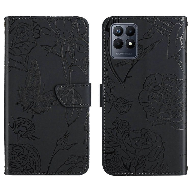 Skin Feel Butterfly Peony Embossed Leather Phone Case, For Motorola Moto G52J 5G, For Motorola Moto G71S, For OPPO Realme Narzo 50 4G, For OPPO Reno7 4G