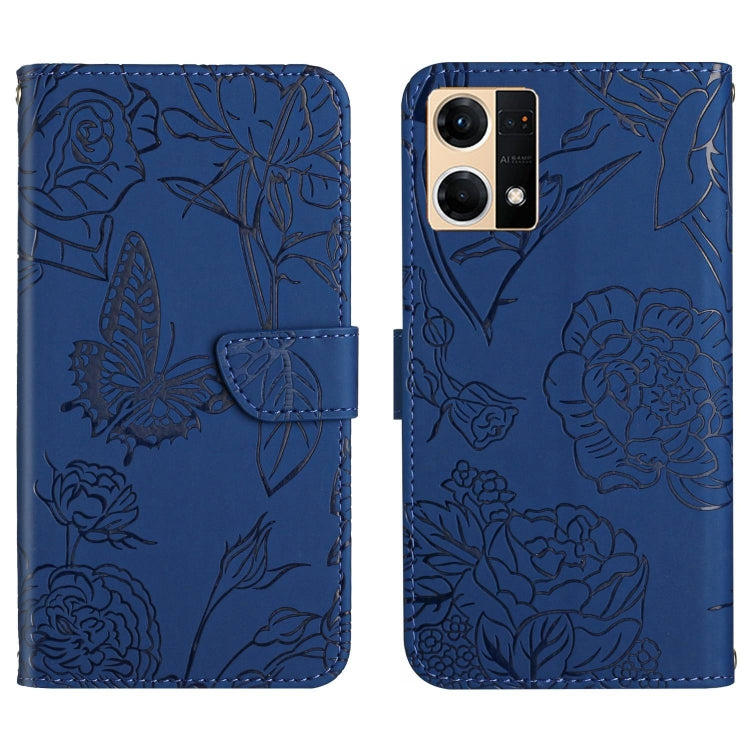 Skin Feel Butterfly Peony Embossed Leather Phone Case, For Motorola Moto G52J 5G, For Motorola Moto G71S, For OPPO Realme Narzo 50 4G, For OPPO Reno7 4G