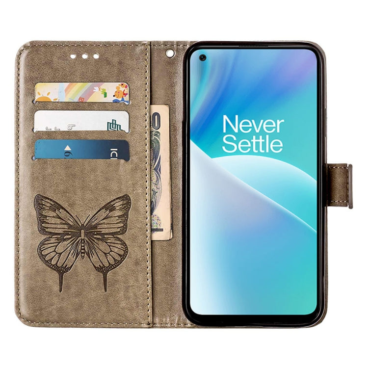 Embossed Butterfly Leather Phone Case, For OnePlus Nord 2T 5G, For OnePlus Nord CE 2 Lite 5G, For OnePlus Ace 5G