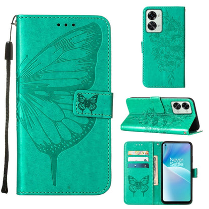 Embossed Butterfly Leather Phone Case, For OnePlus Nord 2T 5G, For OnePlus Nord CE 2 Lite 5G, For OnePlus Ace 5G