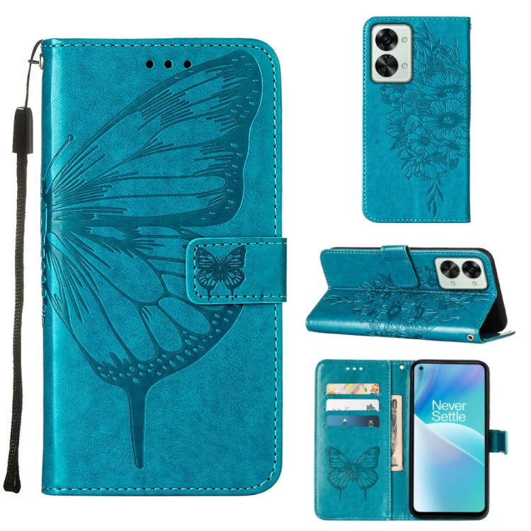 Embossed Butterfly Leather Phone Case, For OnePlus Nord 2T 5G, For OnePlus Nord CE 2 Lite 5G, For OnePlus Ace 5G