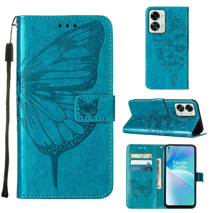 Embossed Butterfly Leather Phone Case, For OnePlus Nord 2T 5G, For OnePlus Nord CE 2 Lite 5G, For OnePlus Ace 5G