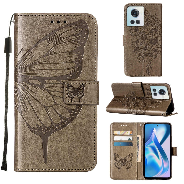 Embossed Butterfly Leather Phone Case, For OnePlus Nord 2T 5G, For OnePlus Nord CE 2 Lite 5G, For OnePlus Ace 5G