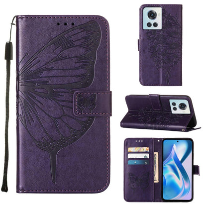 Embossed Butterfly Leather Phone Case, For OnePlus Nord 2T 5G, For OnePlus Nord CE 2 Lite 5G, For OnePlus Ace 5G