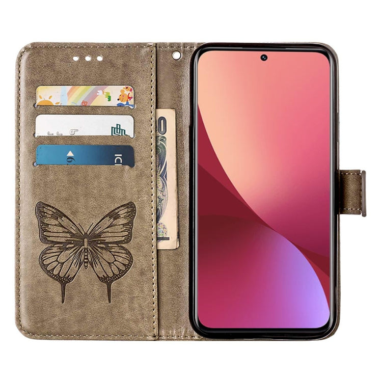 Embossed Butterfly Leather Phone Case, For Xiaomi 12 Lite, For Xiaomi Redmi Note 11T Pro, For Xiaomi Poco M4 5G