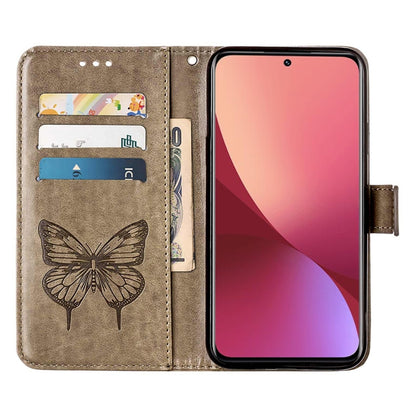 Embossed Butterfly Leather Phone Case, For Xiaomi 12 Lite, For Xiaomi Redmi Note 11T Pro, For Xiaomi Poco M4 5G