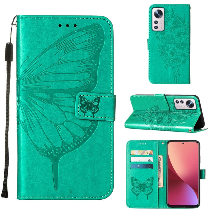 Embossed Butterfly Leather Phone Case, For Xiaomi 12 Lite, For Xiaomi Redmi Note 11T Pro, For Xiaomi Poco M4 5G