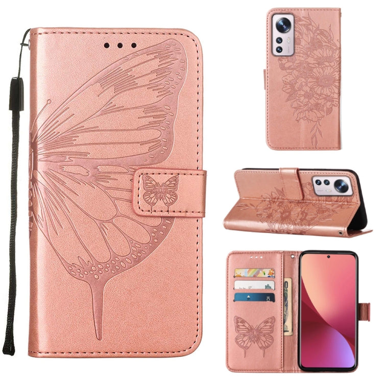 Embossed Butterfly Leather Phone Case, For Xiaomi 12 Lite, For Xiaomi Redmi Note 11T Pro, For Xiaomi Poco M4 5G