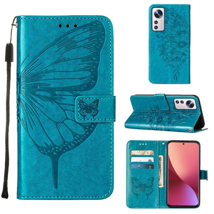 Embossed Butterfly Leather Phone Case, For Xiaomi 12 Lite, For Xiaomi Redmi Note 11T Pro, For Xiaomi Poco M4 5G