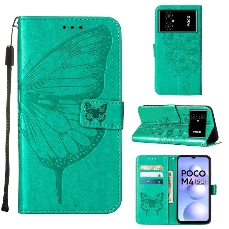 Embossed Butterfly Leather Phone Case, For Xiaomi 12 Lite, For Xiaomi Redmi Note 11T Pro, For Xiaomi Poco M4 5G