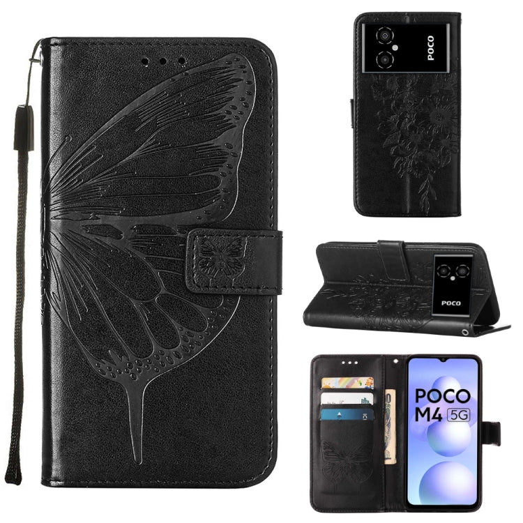 Embossed Butterfly Leather Phone Case, For Xiaomi 12 Lite, For Xiaomi Redmi Note 11T Pro, For Xiaomi Poco M4 5G
