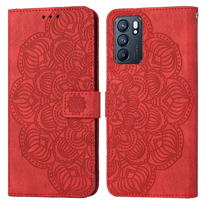 Mandala Embossed Flip Leather Phone Case, For OPPO Realme C20, For OPPO Realme C21, For OPPO Reno6 5G, For OPPO Reno6 Pro 5G