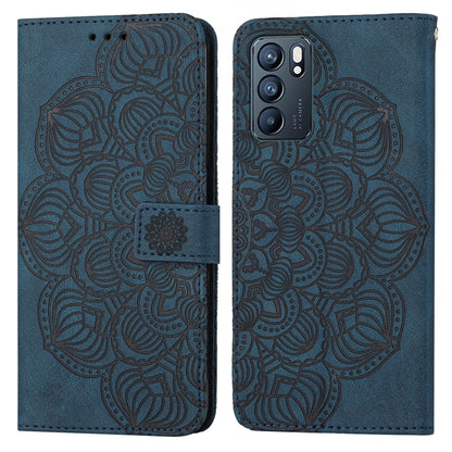 Mandala Embossed Flip Leather Phone Case, For OPPO Realme C20, For OPPO Realme C21, For OPPO Reno6 5G, For OPPO Reno6 Pro 5G