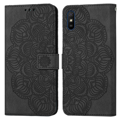 Mandala Embossed Flip Leather Phone Case, For Xiaomi Redmi Note 7 / Note 7 Pro, For Xiaomi Redmi 9, For Xiaomi Redmi 9A, For Xiaomi Redmi 9C / 10A