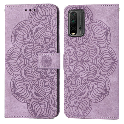 Mandala Embossed Flip Leather Phone Case, For Xiaomi Redmi 9T, For Xiaomi Redmi 10, For Xiaomi Redmi 10C, For Xiaomi Redmi Note 8