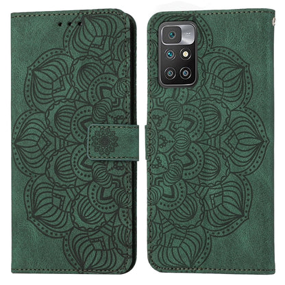 Mandala Embossed Flip Leather Phone Case, For Xiaomi Redmi 9T, For Xiaomi Redmi 10, For Xiaomi Redmi 10C, For Xiaomi Redmi Note 8