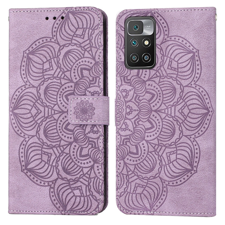 Mandala Embossed Flip Leather Phone Case, For Xiaomi Redmi 9T, For Xiaomi Redmi 10, For Xiaomi Redmi 10C, For Xiaomi Redmi Note 8
