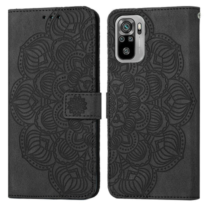 Mandala Embossed Flip Leather Phone Case, For Xiaomi Redmi Note 10, For Xiaomi Redmi Note 10 5G, For Xiaomi Redmi Note 10 Pro 4G, For Xiaomi Redmi Note 10 Pro 5G