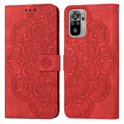 Mandala Embossed Flip Leather Phone Case, For Xiaomi Redmi Note 10, For Xiaomi Redmi Note 10 5G, For Xiaomi Redmi Note 10 Pro 4G, For Xiaomi Redmi Note 10 Pro 5G