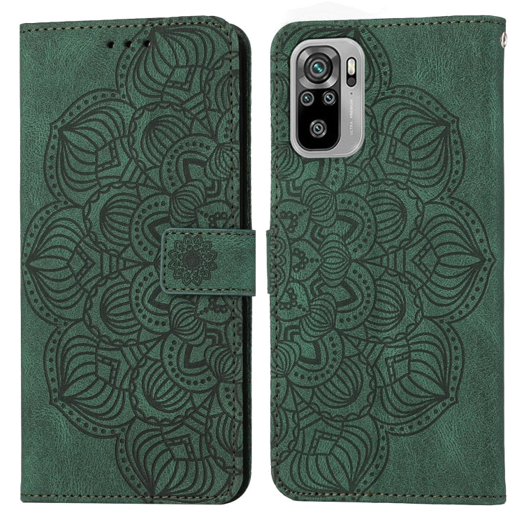 Mandala Embossed Flip Leather Phone Case, For Xiaomi Redmi Note 10, For Xiaomi Redmi Note 10 5G, For Xiaomi Redmi Note 10 Pro 4G, For Xiaomi Redmi Note 10 Pro 5G