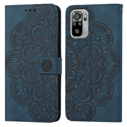 Mandala Embossed Flip Leather Phone Case, For Xiaomi Redmi Note 10, For Xiaomi Redmi Note 10 5G, For Xiaomi Redmi Note 10 Pro 4G, For Xiaomi Redmi Note 10 Pro 5G
