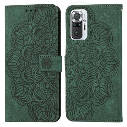 Mandala Embossed Flip Leather Phone Case, For Xiaomi Redmi Note 10, For Xiaomi Redmi Note 10 5G, For Xiaomi Redmi Note 10 Pro 4G, For Xiaomi Redmi Note 10 Pro 5G